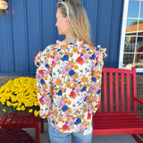 Long Sleeve Floral Blouse