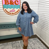 Denim Shirt Mini Dress