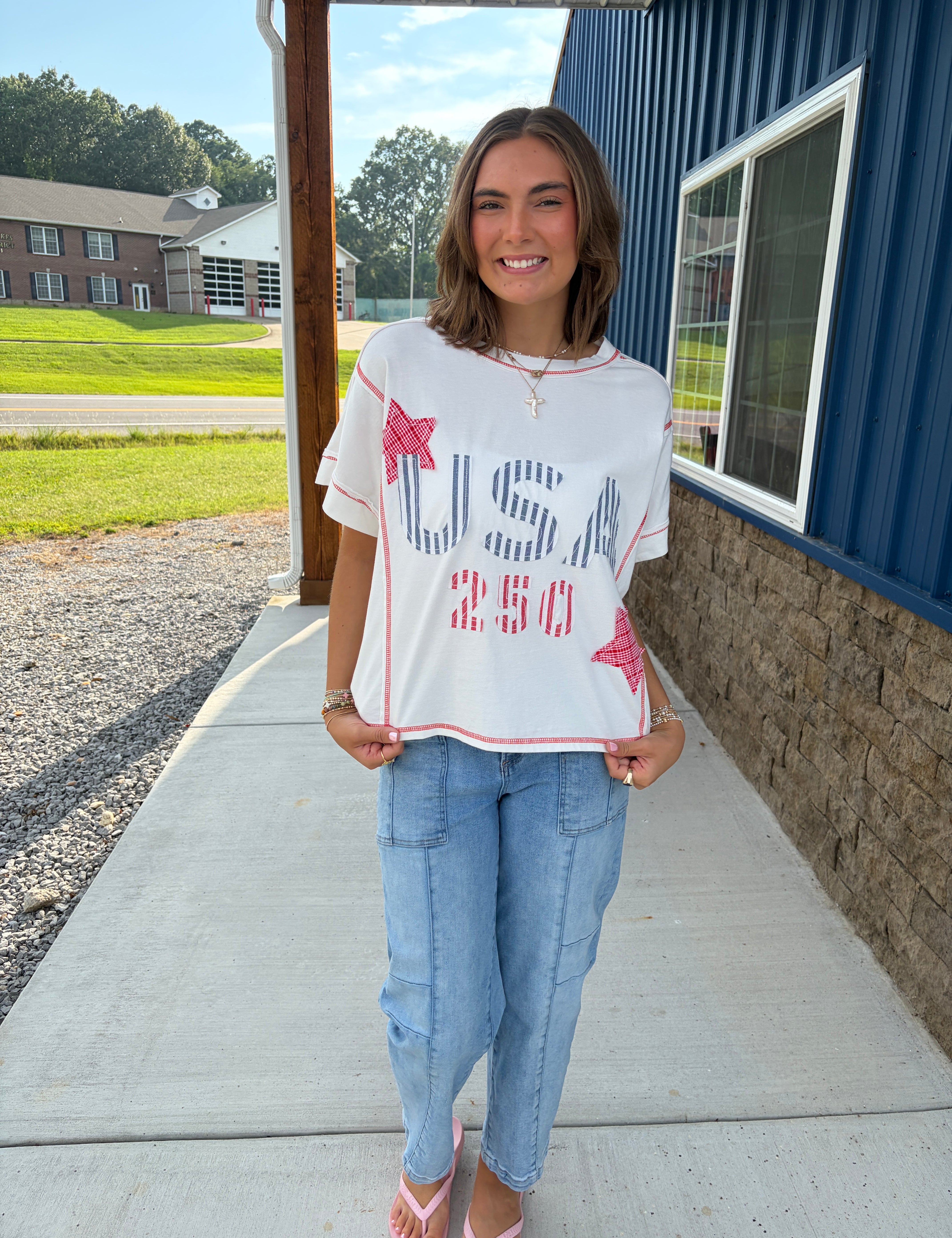 USA Patchwork 250th Top