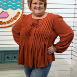 Scoop Neck Bubble Sleeve Top