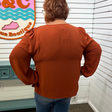 Scoop Neck Bubble Sleeve Top