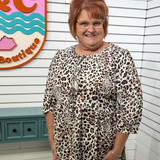 Khaki Leopard Print Blouse