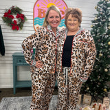 Leopard Colorblock Pajama Lounge Set