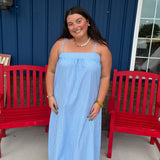 Sleeveless Square Neck Maxi Dress