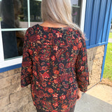 Challis Paisley Smocked Blouse