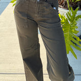 Super High Double Waistband Wide Leg