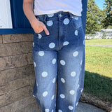Polka Dot Barrel Pants
