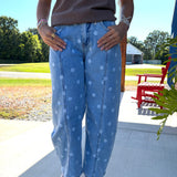 Polka Dot Barrel Jeans