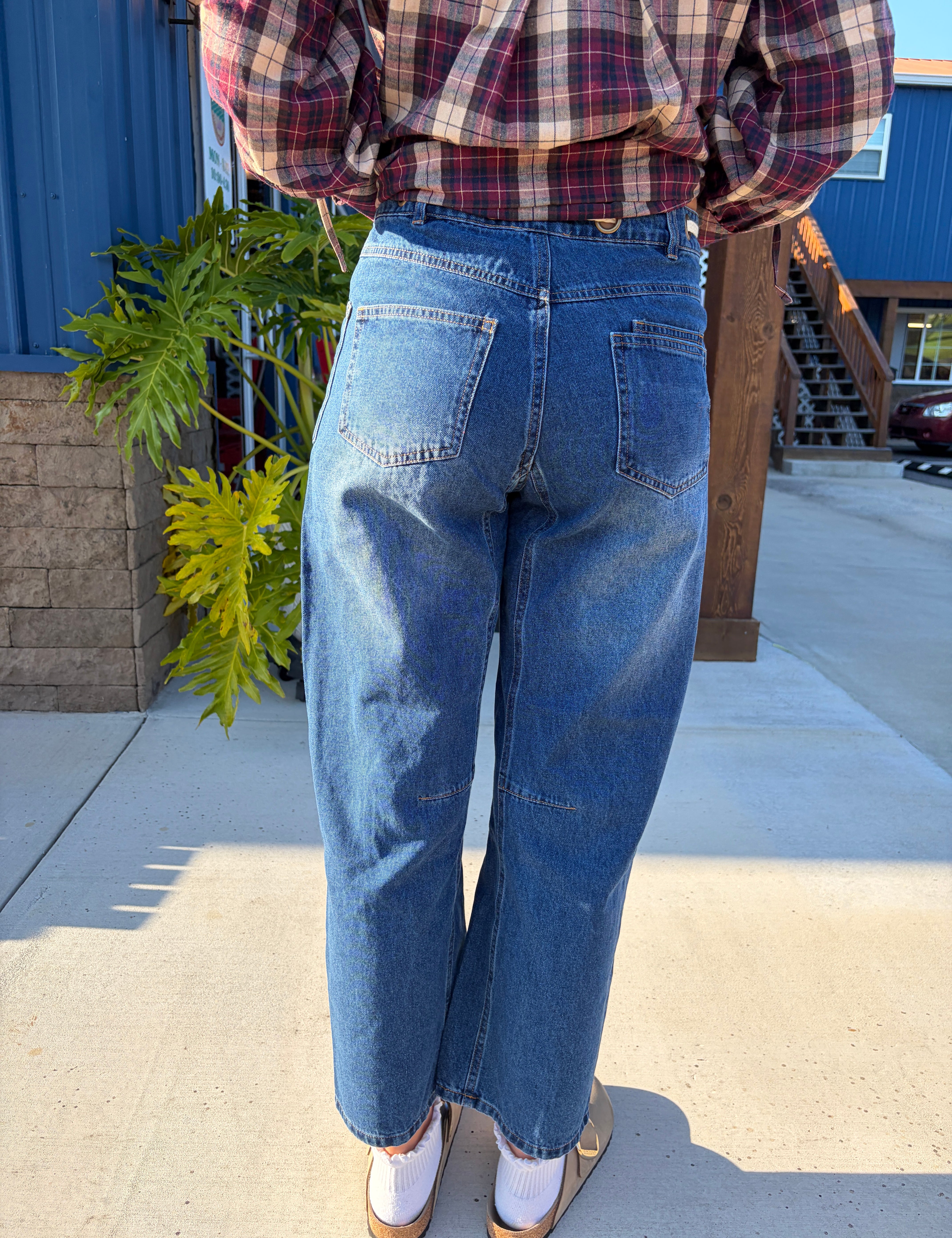 Denim Barrel Jeans