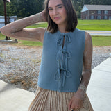 Tie Front Sweater Vest