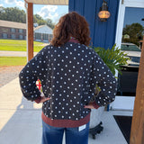 Polka Dot Wave Rib Top