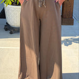Drawstring Wide Leg Pants