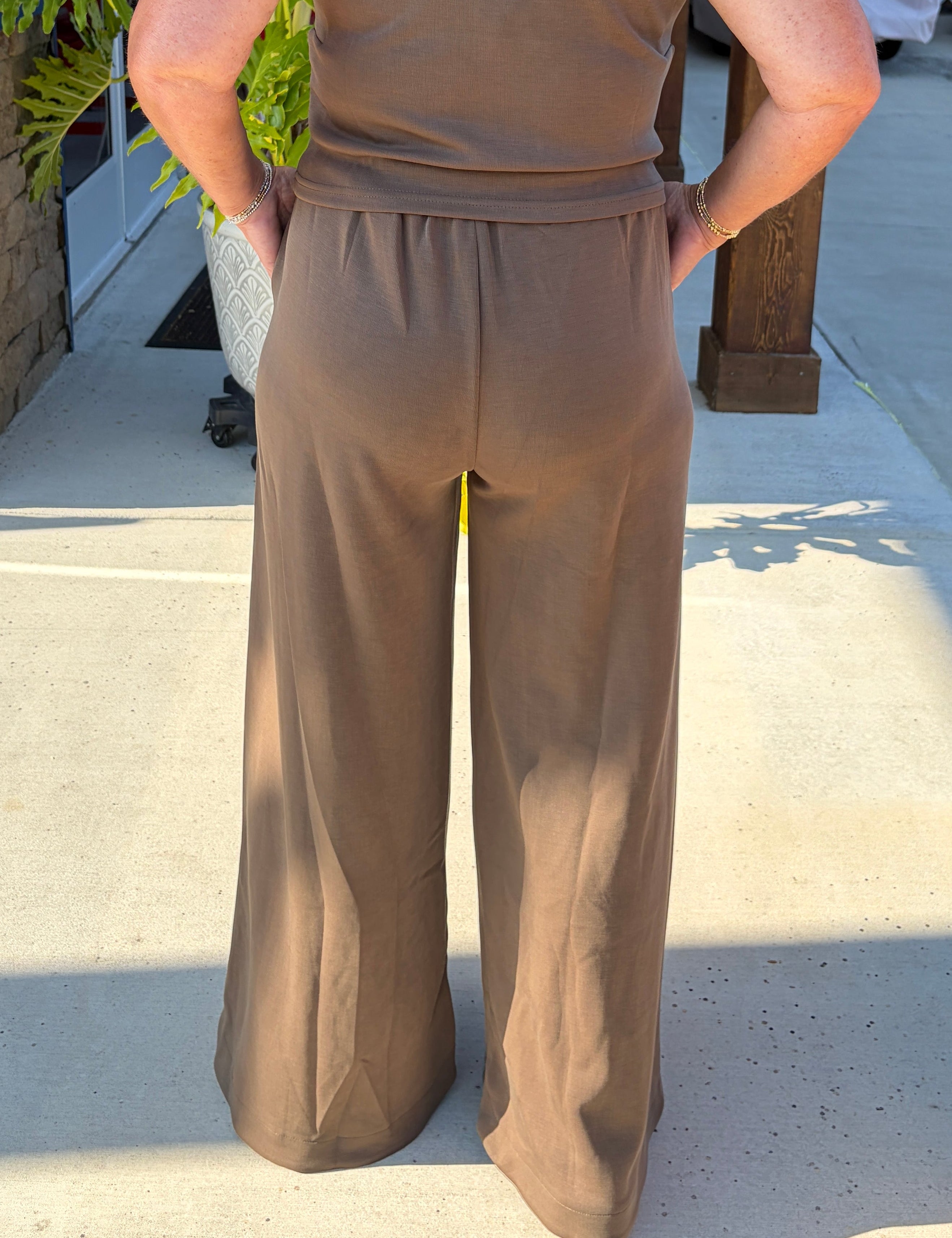 Drawstring Wide Leg Pants