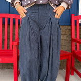 Pull On Stripe Wide Leg Pants
