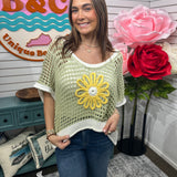 Open Weave Crochet Sweater