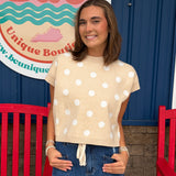 Polka Dot Knit Sleeveless Top
