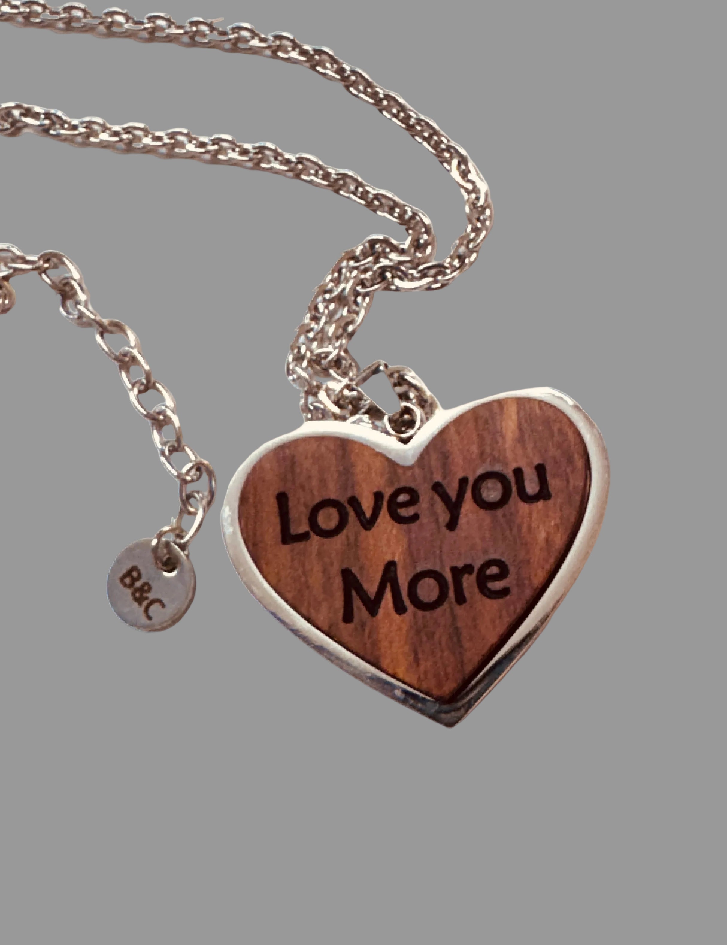 Wood Heart Love You More