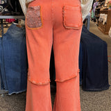 Star Patched Washed Terry Pants