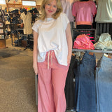 Pinstripe Wide Leg Pants