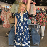 Tiered Ruffle Sleeve Midi Dress