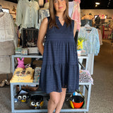 Checkered Tiered Dress