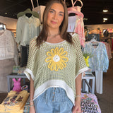 Open Weave Crochet Sweater