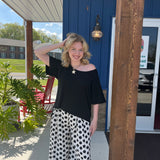 Wide Leg Dot Print Pant