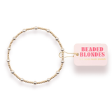 Beaded Blondes Leah Gold w/Silver Bracelet