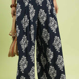Abstract Print Wide Leg Pants