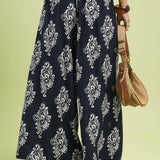 Abstract Print Wide Leg Pants