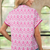 Pink Bohemian Print Blouse