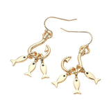 Fish Charm Fish Hook Earrings
