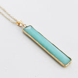 Stone Bar Pendant Necklace