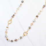 Fairbanks Long Glass Beaded Necklace