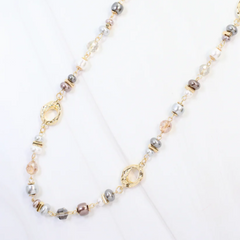 Fairbanks Long Glass Beaded Necklace