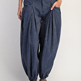 Pull On Stripe Wide Leg Pants