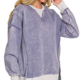 Contrast Trim Pullover