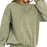 Acid Washed Fleece Sweatshirts