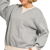 Contrast Trim Pullover