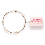 Beaded Blondes Olive Silver w/Gold Bracelet
