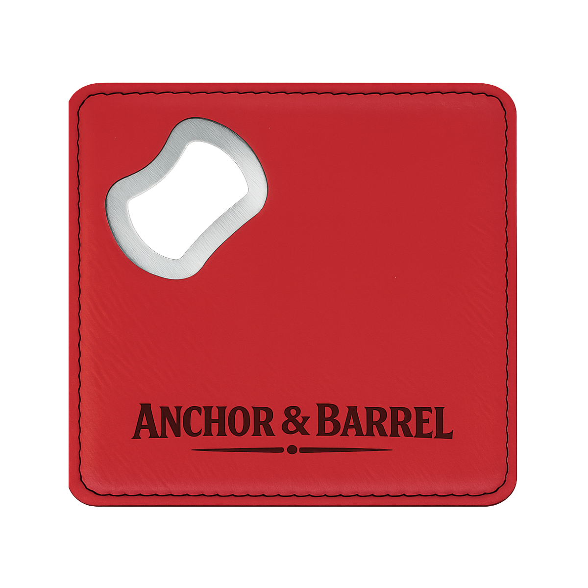 Anchor & Barrel Coaster with Opener