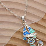 Anchor Boat Pendant Necklace