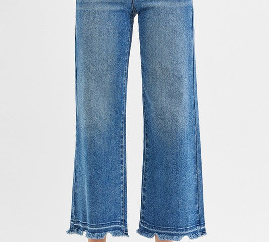 Risen Mid Rise Crop Wide Jean