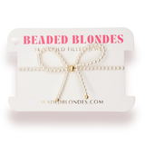 Beaded Blondes Pearl Bow Bracelet