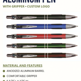 Aluminum Pen with Gripper