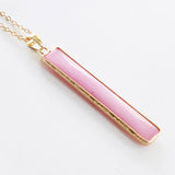 Stone Bar Pendant Necklace