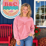 Waffle Bow Sweatshirt