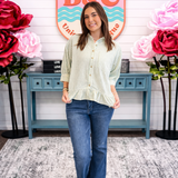 Button Down Peplum Shirt