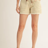 Drawstring Striped Shorts