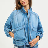 Risen Cargo Pocket Jean Jacket